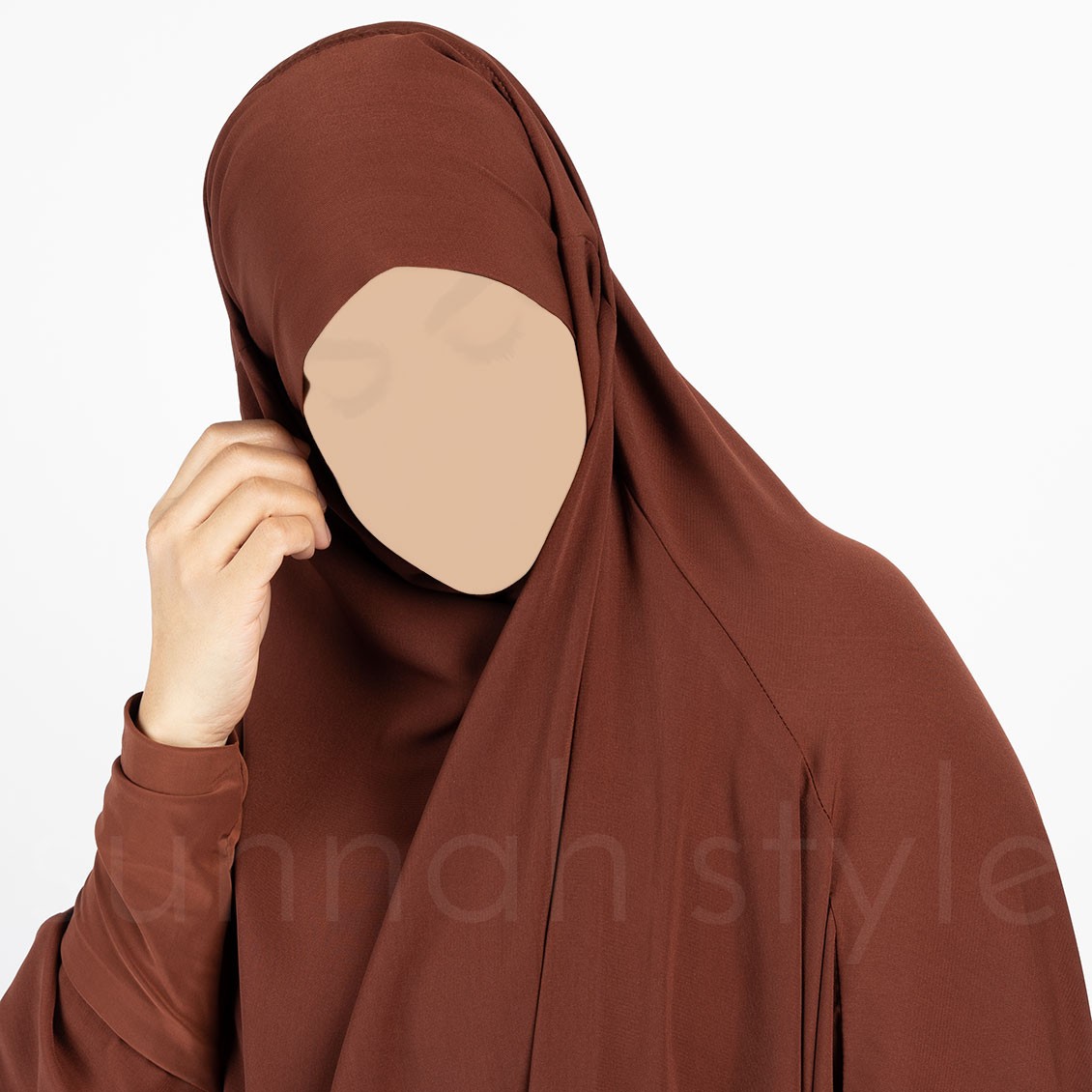 Sunnah Style Plain Full Length Jilbab Dark Amber